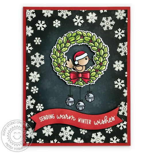 Sunny Studio Happy Owlidays Clear Stamps 4x6