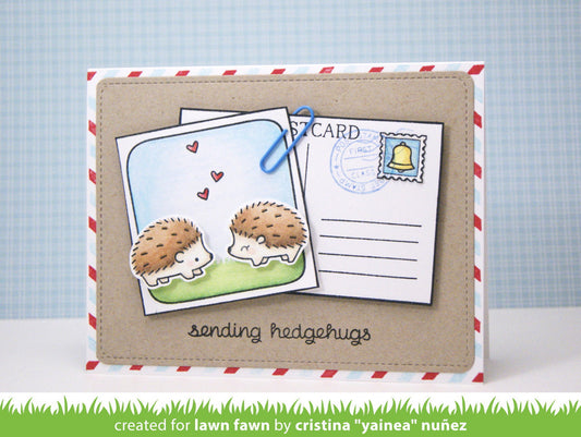 Lawn Fawn clear stamps Hedgehugs