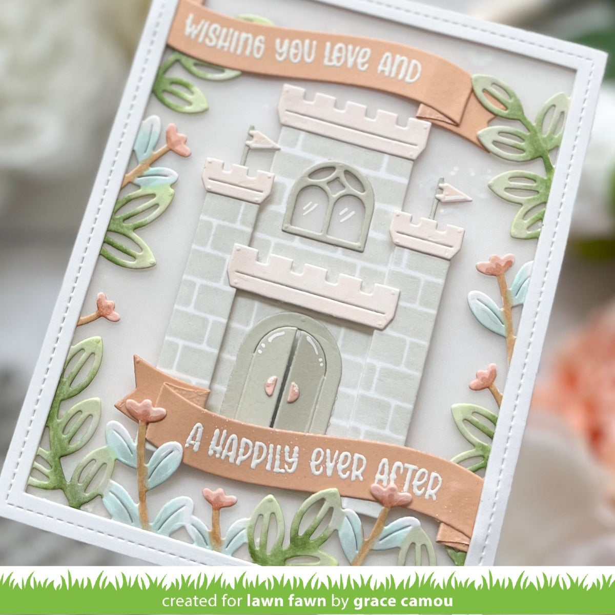 Lawn Fawn Flower garden Backdrop Stand alone Stanzschablone