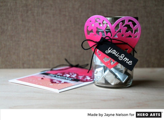 Hero Arts Stamp & Cuts - Floral Heart