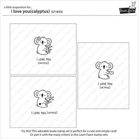 Lawn Fawn - I Love You(calyptus) - Clear Stamps 2x3