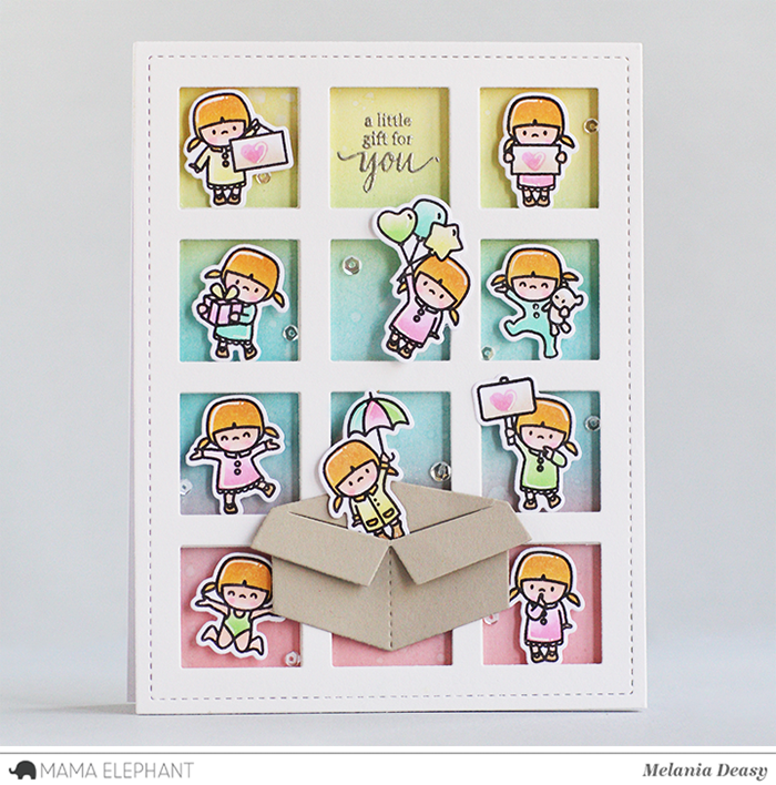 Mama Elephant - Little Girl Agenda - Clear Stamp 4x6