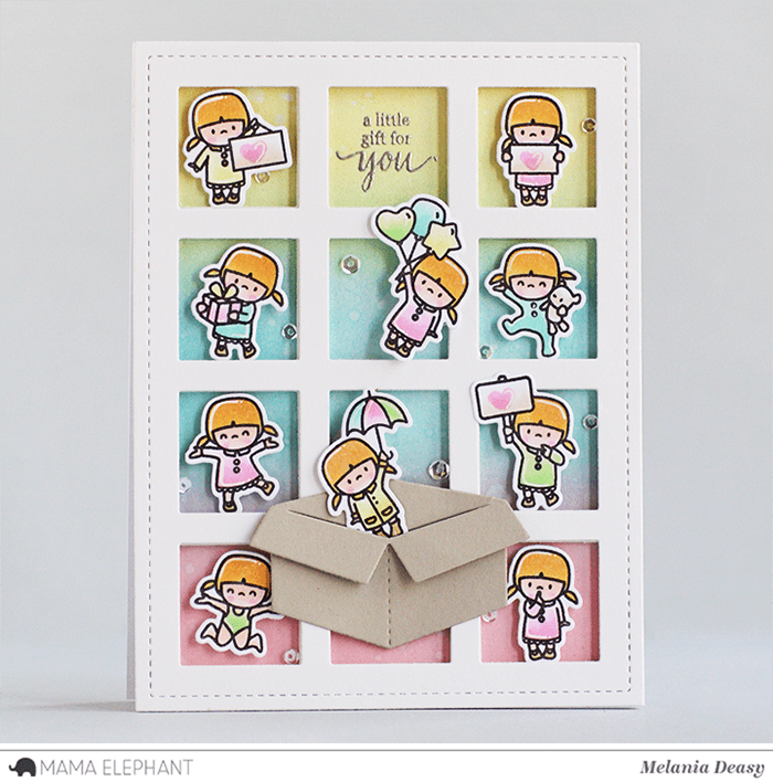 Mama Elephant - Little Girl Agenda - Clear Stamp 4x6