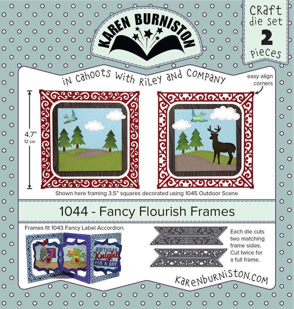 Karen Burniston - Fancy Flourish Frames Stanzen