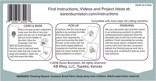 Karen Burniston - Ice Cream Sundae Pop-Up Stanzen