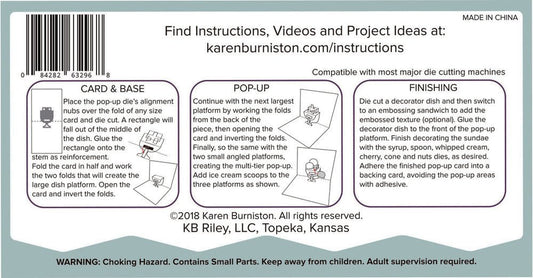 Karen Burniston - Ice Cream Sundae Pop-Up Stanzen