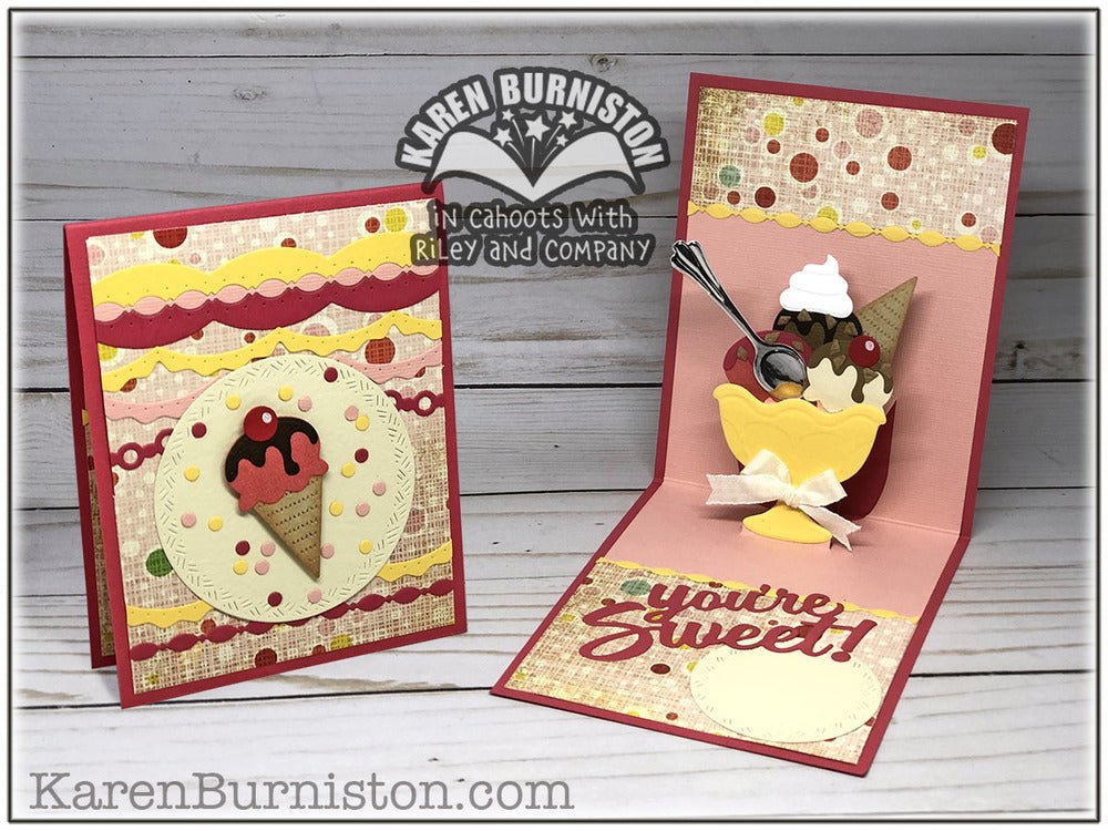 Karen Burniston - Ice Cream Sundae Pop-Up Stanzen