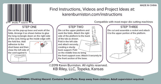Karen Burniston Rocket Pop-Up Stanzen