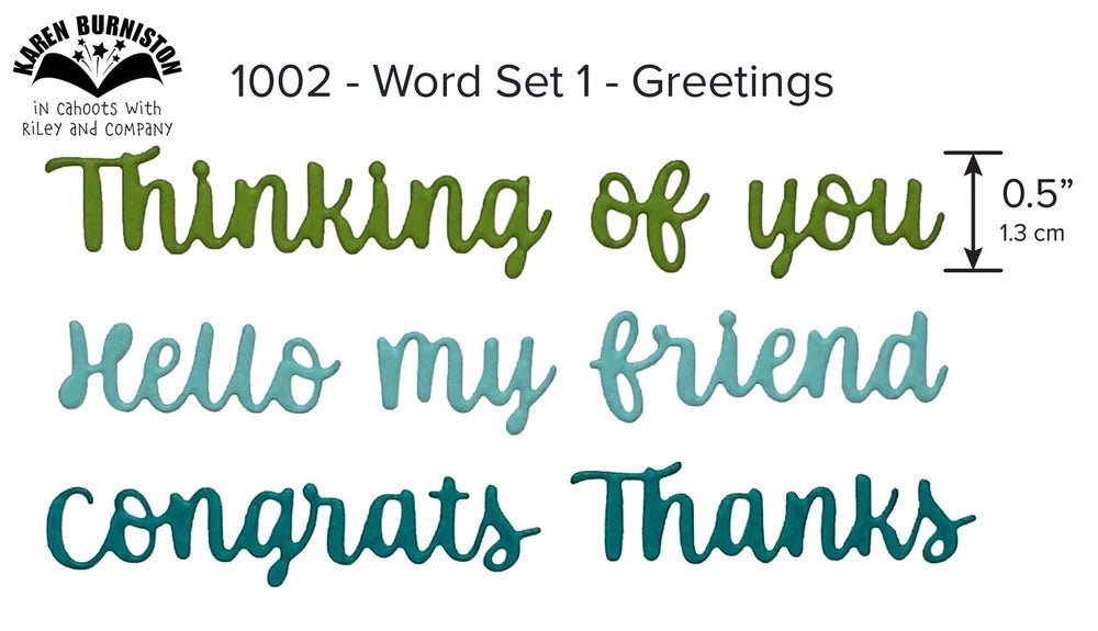 Karen Burniston - Word Set 1: Greetings Stanzen