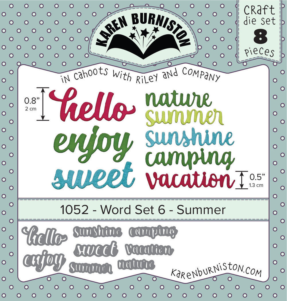 Karen Burniston - Word Set 6 - Summer Stanzen