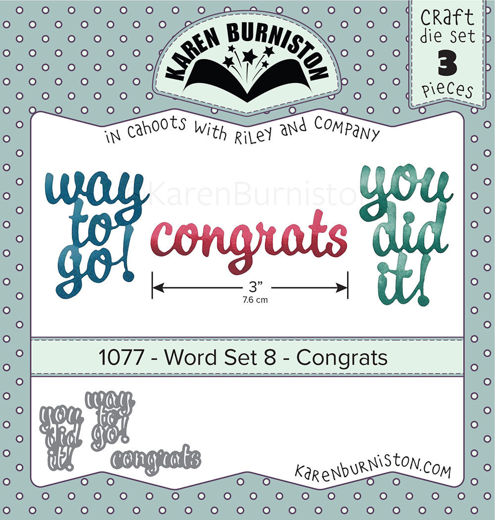 Karen Burniston - Word Set 8 - Congrats