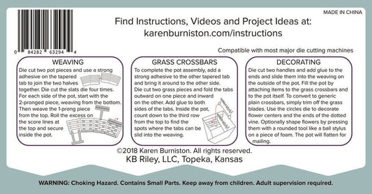 Karen Burniston - Woven Basket Box Pop-Up Stanzen