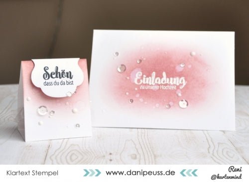 Klartext-Stempelset A6 "Hochzeit Einladung"