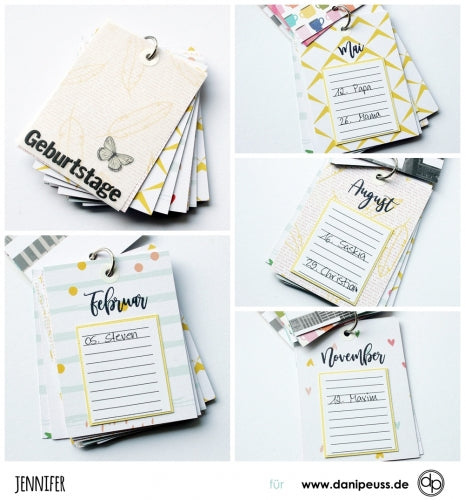 Klartext-Stempelset A6 "Script Monate"