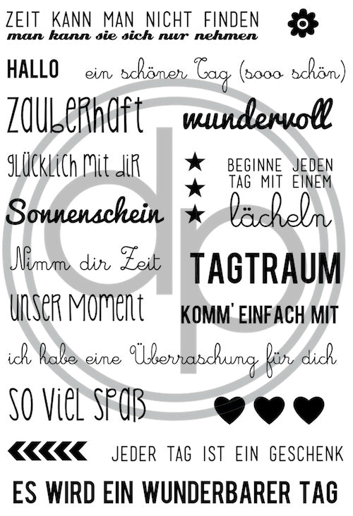 Klartext-Stempelset A6 "zauberhaft"