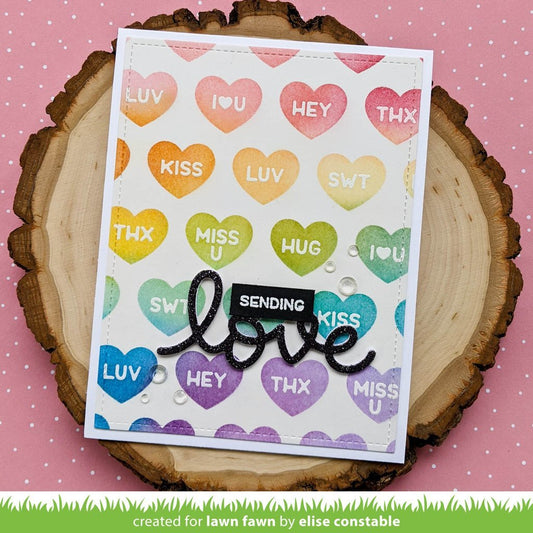 Lawn Fawn - Conversation Heart - Stencils