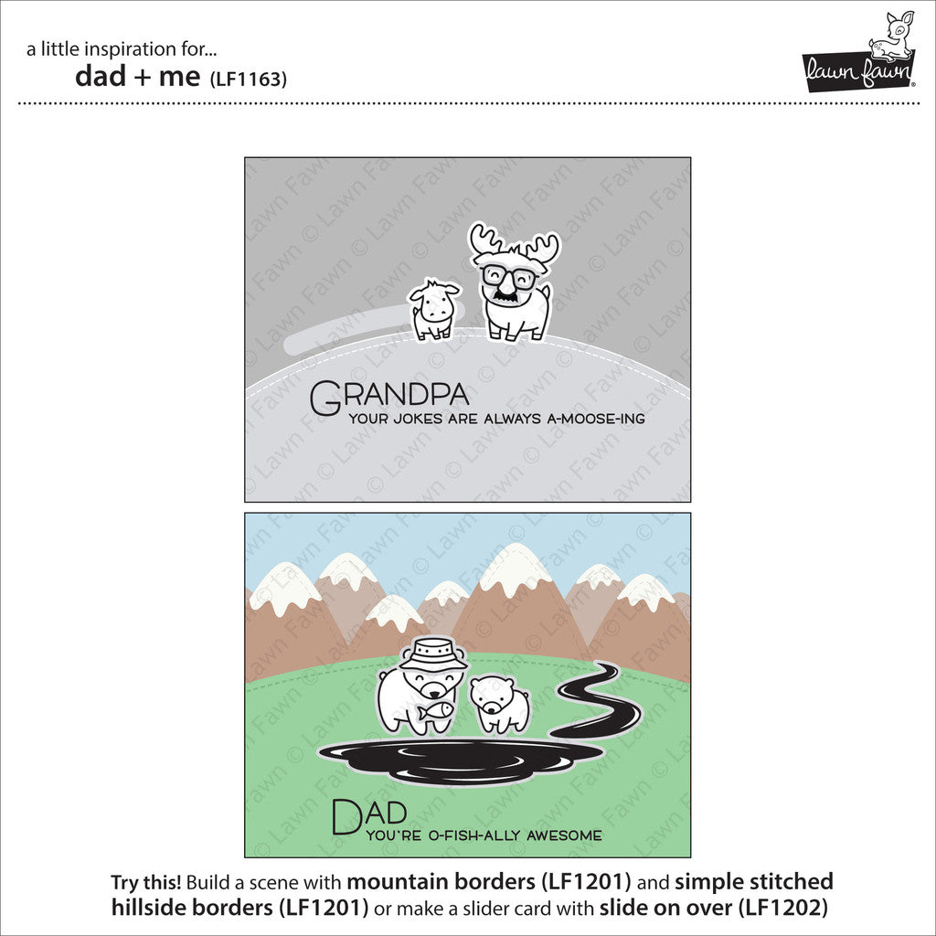 Lawn Fawn - Dad + Me Clear Stamp