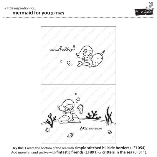 Lawn Fawn - Mermaid For You Clear Stamp