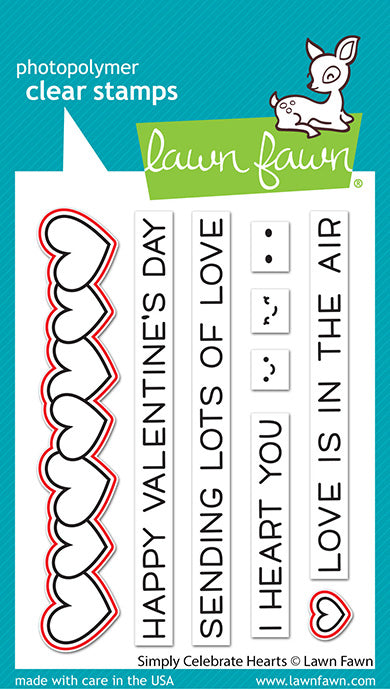 Lawn Fawn - Simply celebrate Hearts - Stanzen