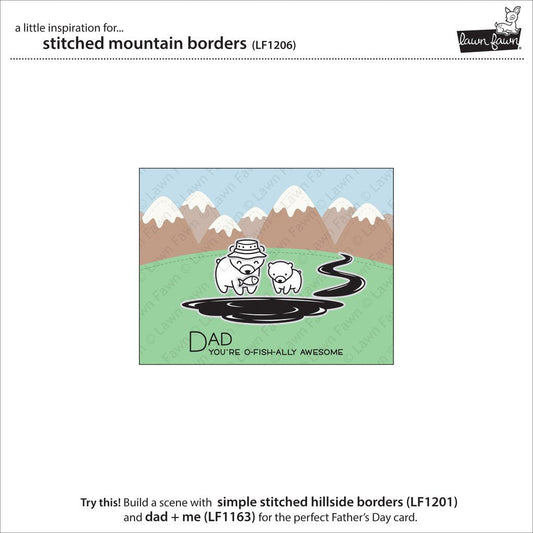 Lawn Fawn - Stitched Mountain Border Die