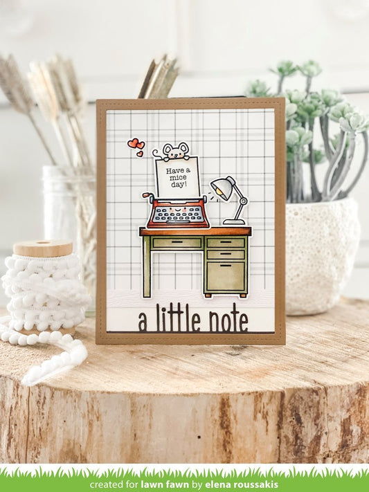 Lawn Fawn a little note line border Stanzen - Retiring soon!