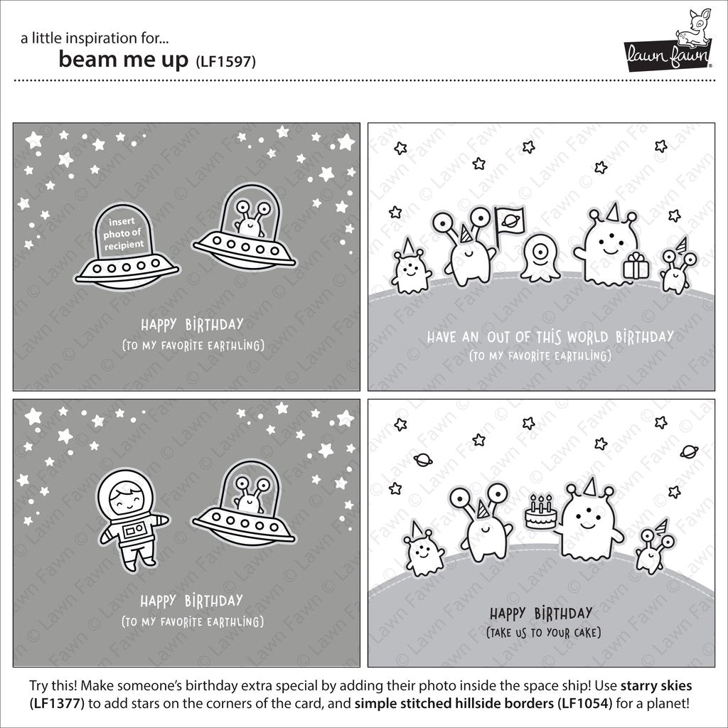 Lawn Fawn - Beam Me Up - Clear Stamps 4x6