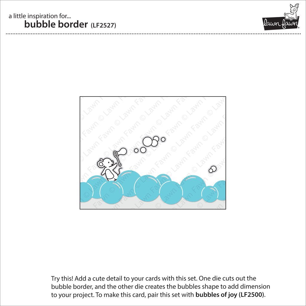 Lawn Fawn - Bubble Border - Stand Alone Stanze