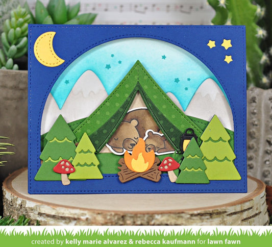 Lawn Fawn - Build-A-Campsite - Stand Alone Stanzen