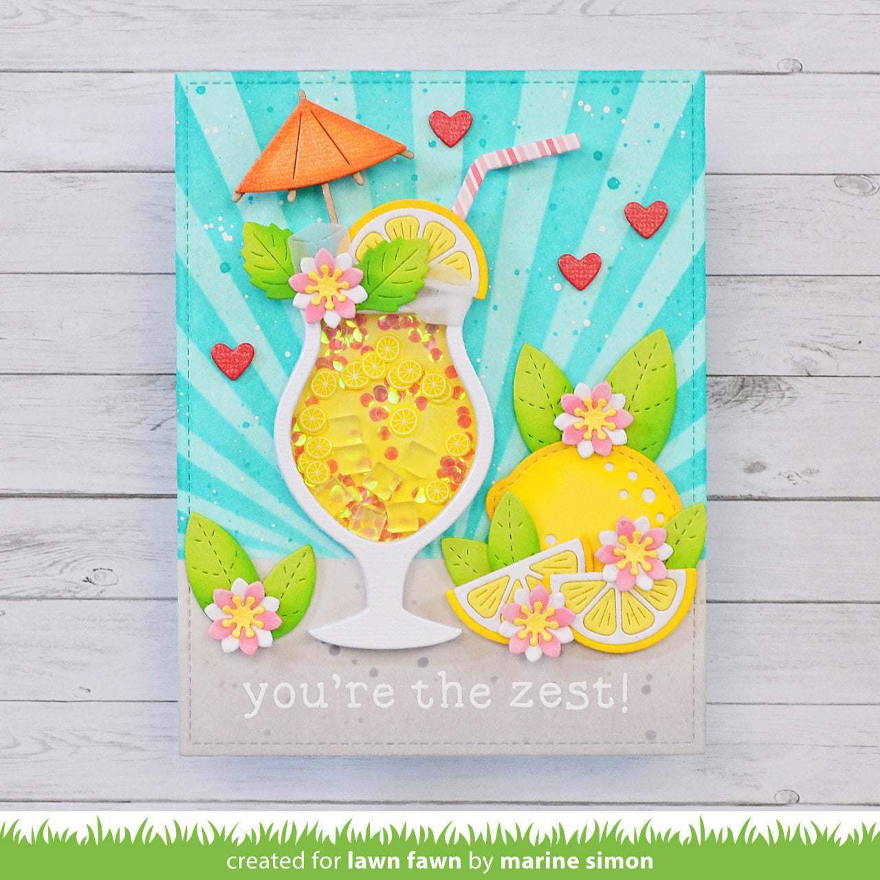 Lawn Fawn - Build-a-drink cocktail add-on - Stand alone Stanzschablone