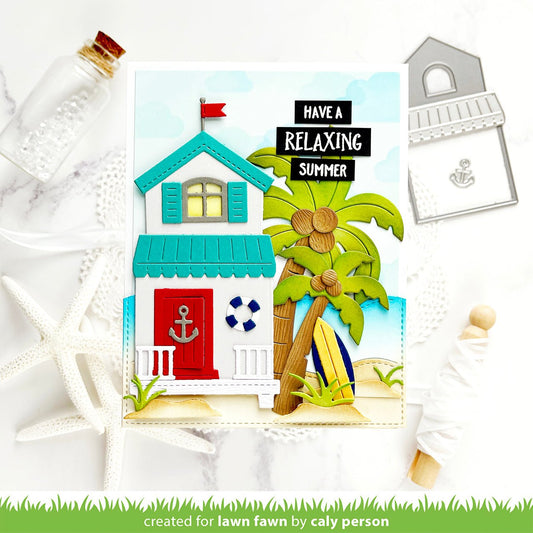 Lawn Fawn - Build-a-house beach add-on - Stand alone Stanzschablone