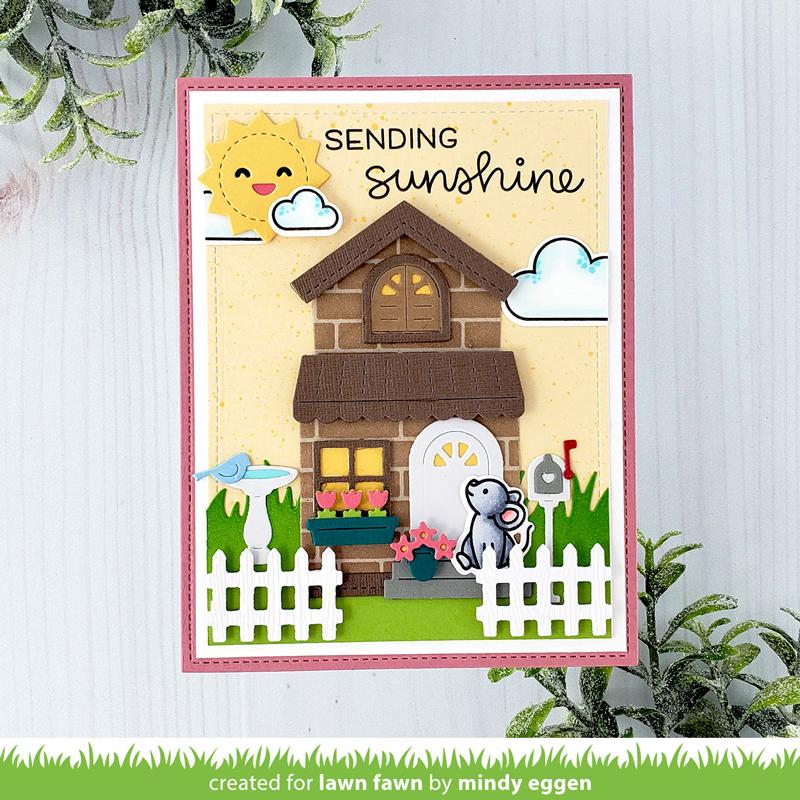 Lawn Fawn - Build-a-House Spring Add-On - Stand Alone Stanze