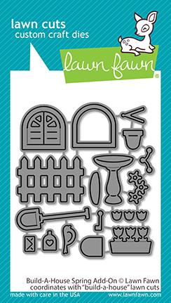 Lawn Fawn Build-a-House Spring Add-On Stand Alone Stanze
