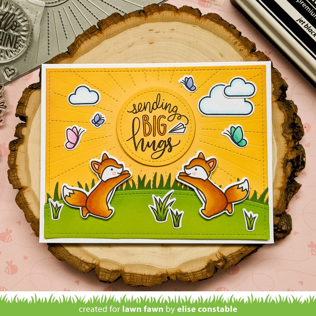 Lawn Fawn - Butterfly Kisses Flip-Flop - Clear Stamp Set 2x3