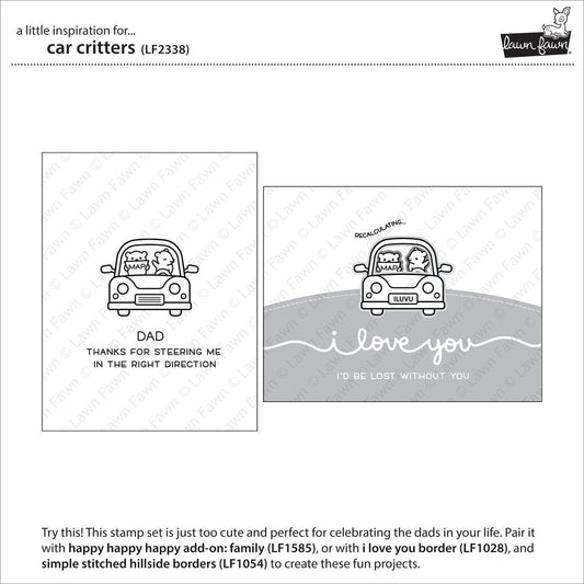 Lawn Fawn Car Critters Clear Stamp 3x4