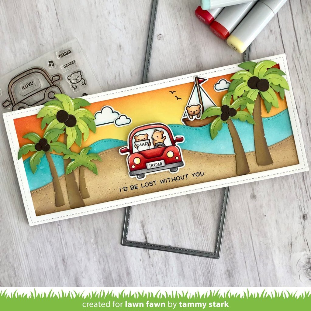 Lawn Fawn - car critters - Clear Stamp 3x4