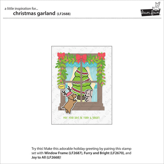 Lawn Fawn - Christmas Garland - Stand Alone Stanzen