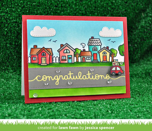 Lawn Fawn - Congratulations Border - Stanze
