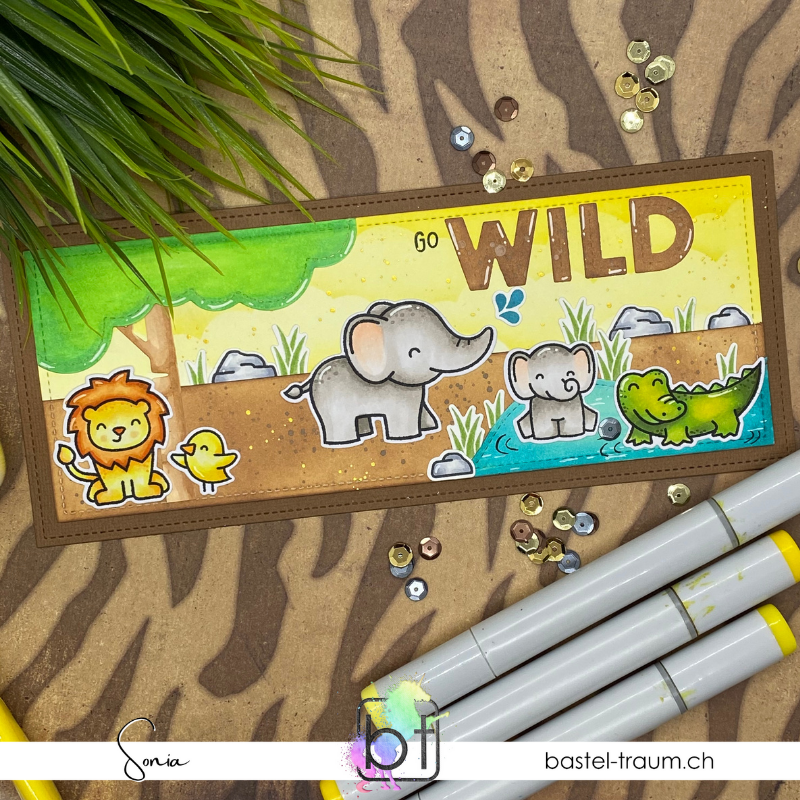 Lawn Fawn - Critters On The Savanna - Clear Stamps 4x6