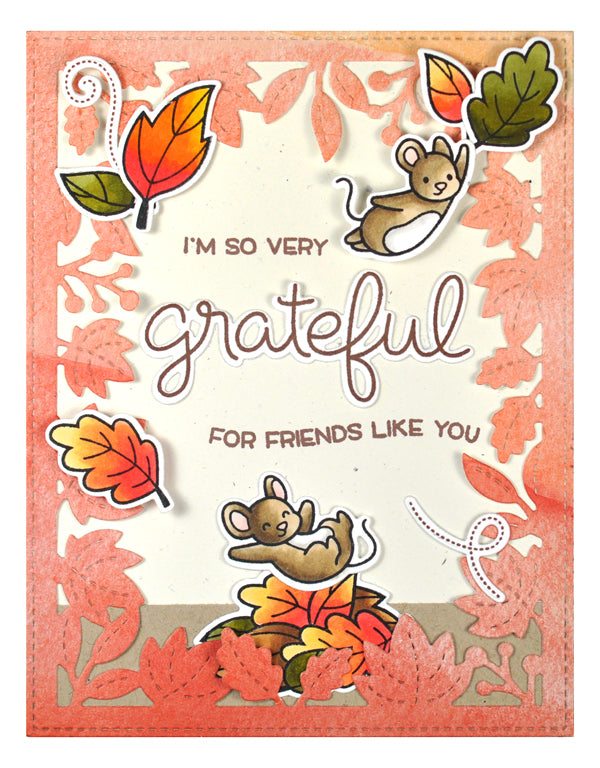 Lawn Fawn - Fall Leaves Backdrop - Stand Alone Stanzen