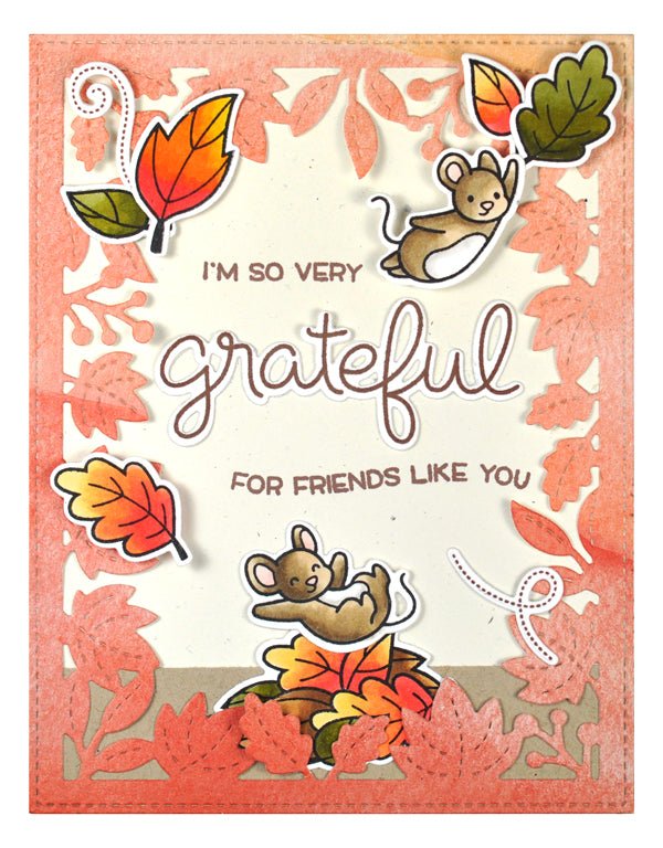 Lawn Fawn - Fall Leaves Backdrop - Stand Alone Stanzen