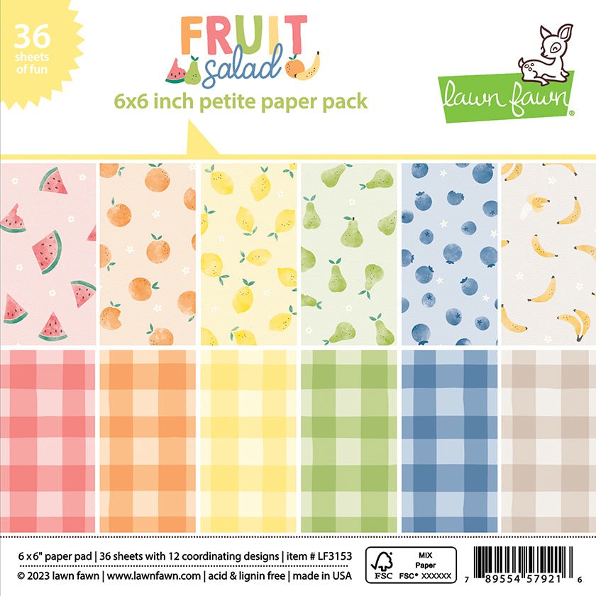 Lawn Fawn - Fruit salad - Petite Paper Pack 6x6