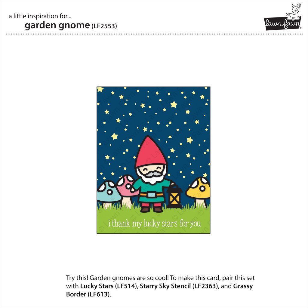 Lawn Fawn - Garden Gnome - Stand Alone Stanze