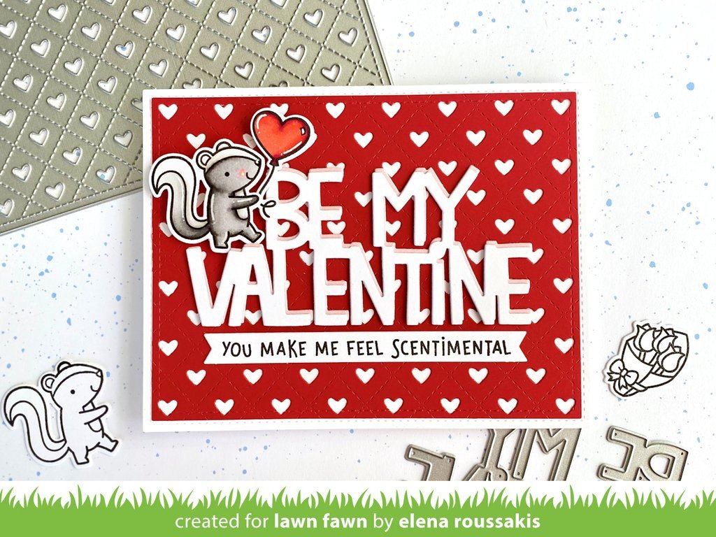 Lawn Fawn - Giant Be my Valentine - Stand Alone Stanze