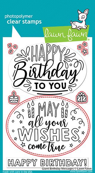 Lawn Fawn - Giant Birthday Messages - Stanzen