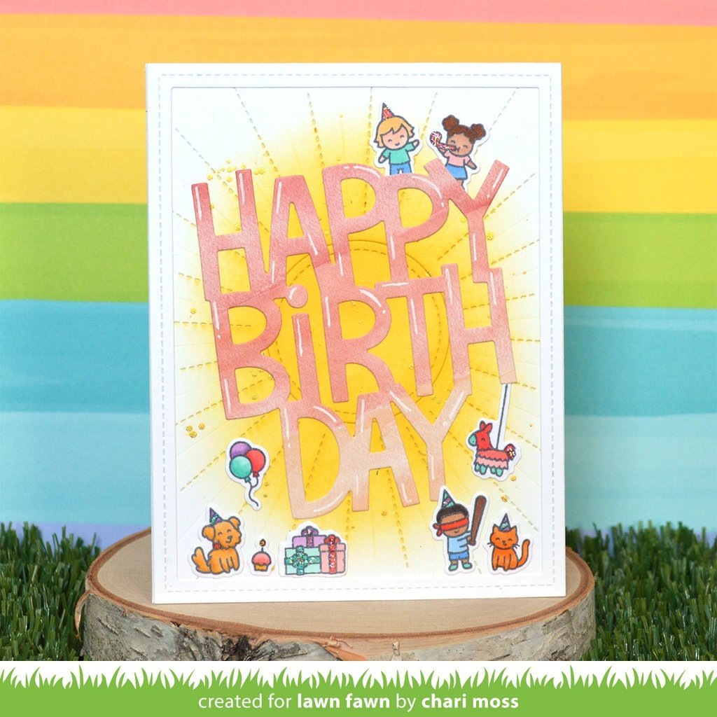Lawn Fawn - Giant Happy Birthday - Stand Alone Stanze