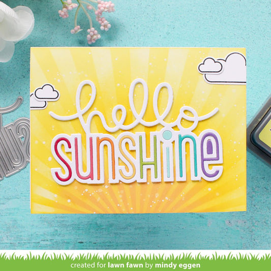 Lawn Fawn - Giant Hello Sunshine - Stand alone Stanzschablone bastel-traum.ch