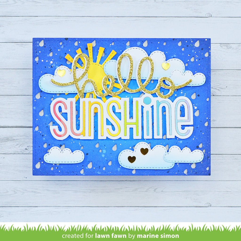 Lawn Fawn - Giant Hello Sunshine - Stand alone Stanzschablone bastel-traum.ch