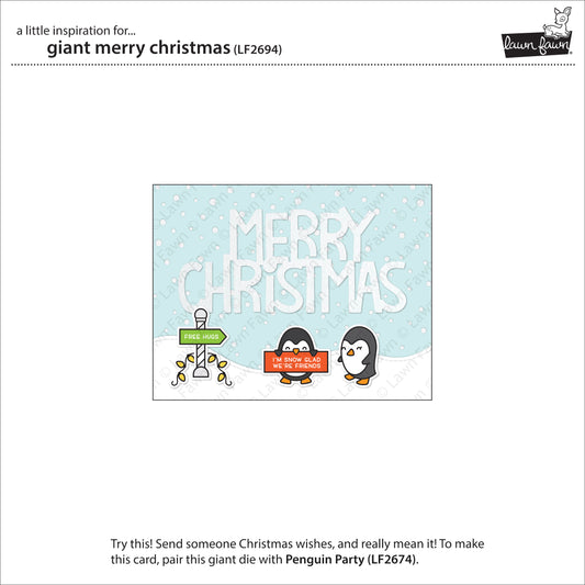 Lawn Fawn - Giant Merry Christmas - Stand Alone Stanze