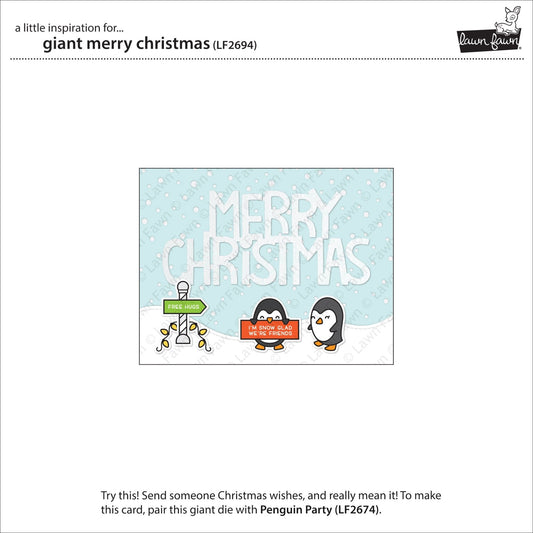 Lawn Fawn - Giant Merry Christmas - Stand Alone Stanze