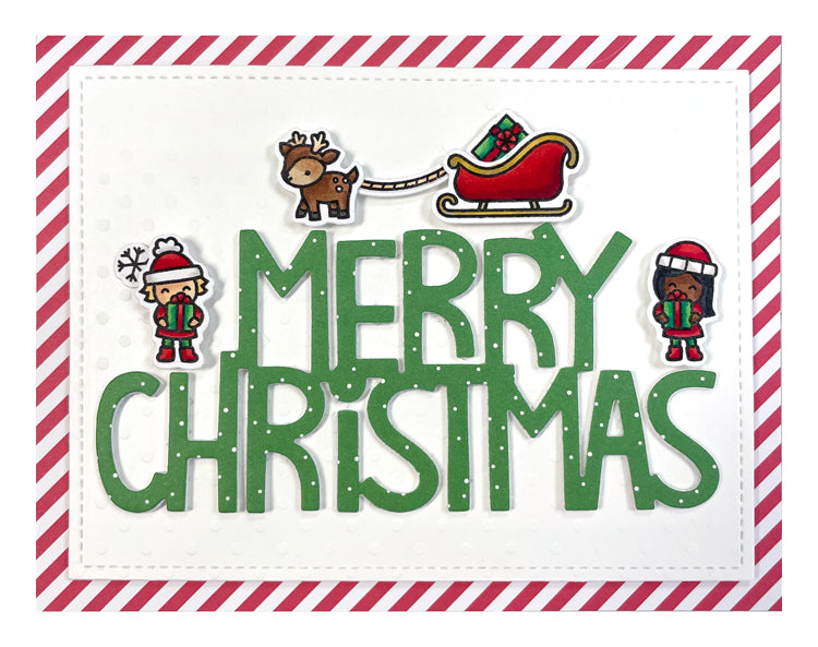 Lawn Fawn - Giant Merry Christmas - Stand Alone Stanze